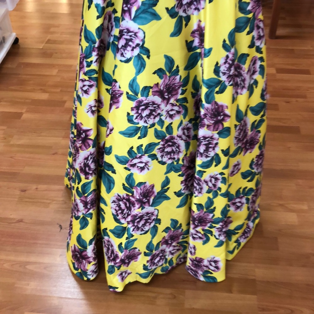 ✔️ Two piece yellow lilac prom dress - Picture 3 of 8